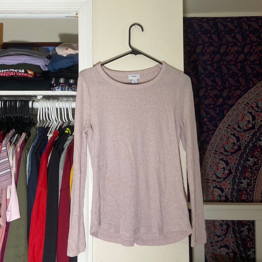Long sleeve ribbed shirt